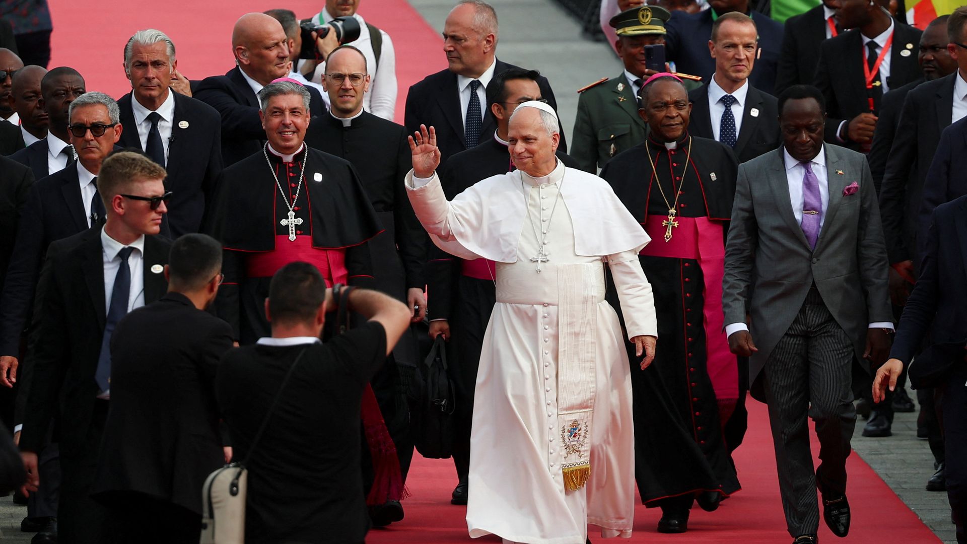 Pope warns humanity’s destiny could be ‘tragically compromised’ and calls on politicians to respect international law